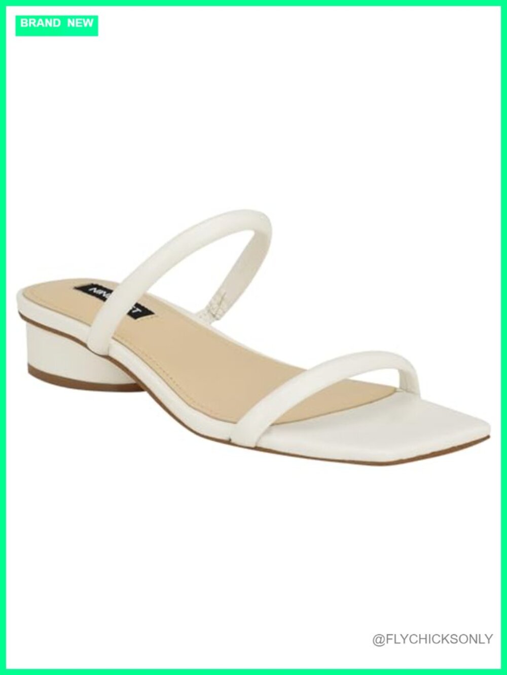Nine West Morella Faux Leather Heeled Sandals Slip On Dress Shoes